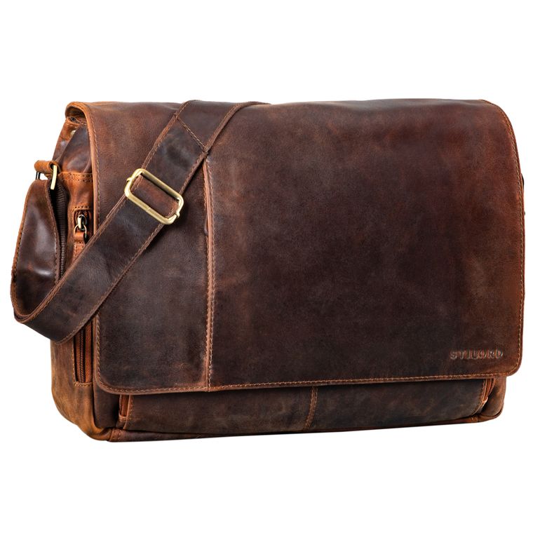 "Elias" Vintage Messenger Bag Leather