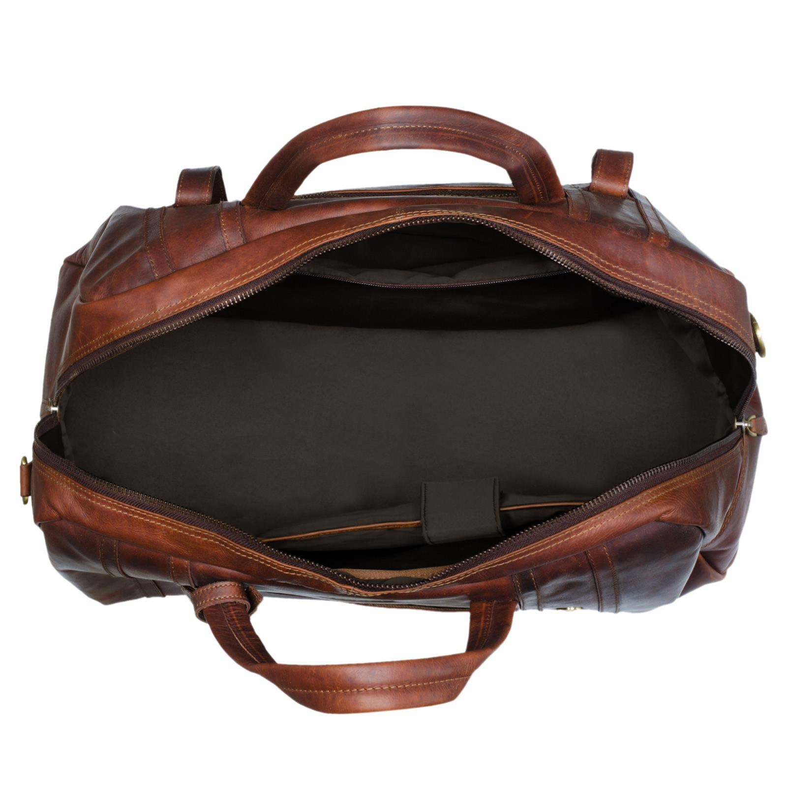 Large genuine Leather Travel Bag STILORD