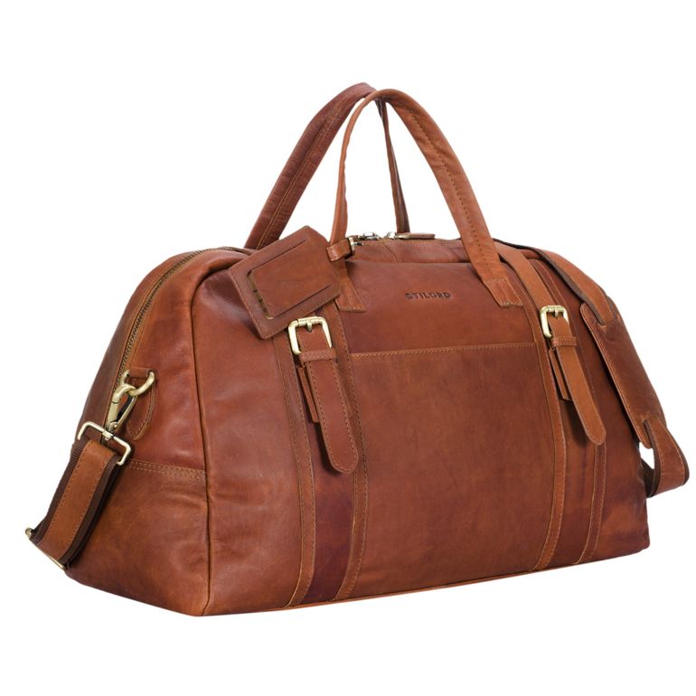 "Georgia" Grande Vintage Couro Holdall 