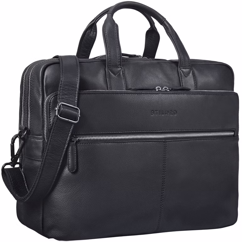 "William" Classic Leather Briefcase Men XL "William" Classic Leather Briefcase Men XL