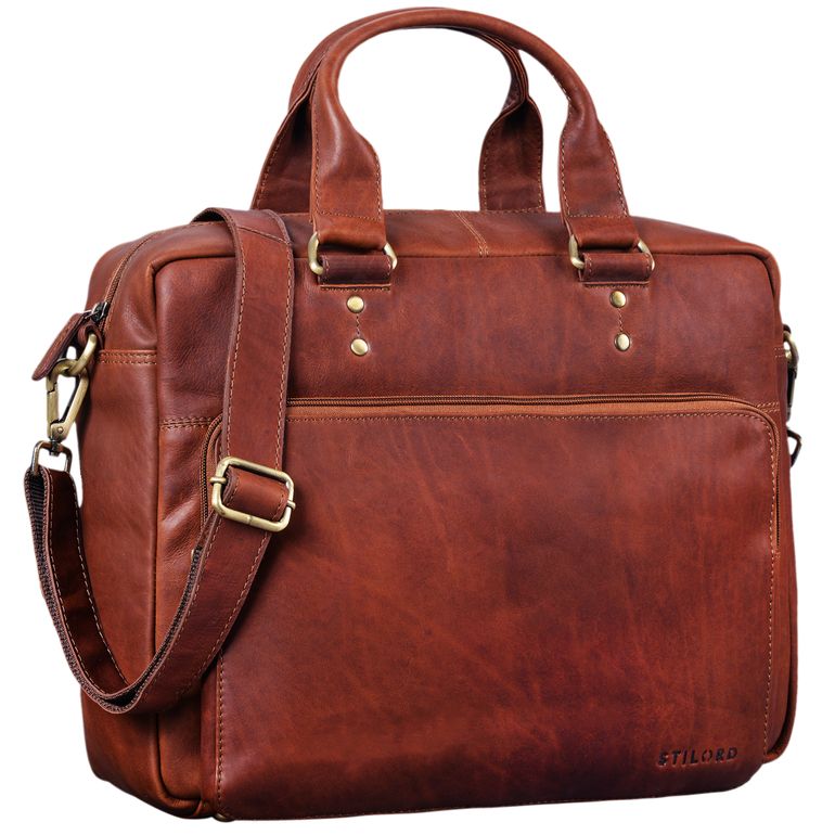 "Jack" Vintage Leather Briefcase Bag STILORD