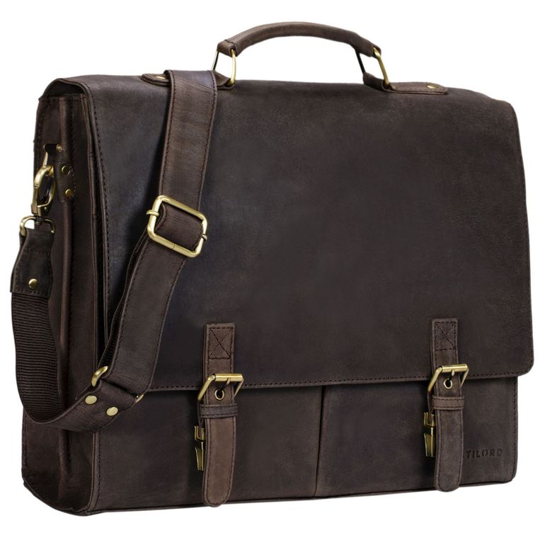 "Richard" Briefcase Leather Men Vintage STILORD