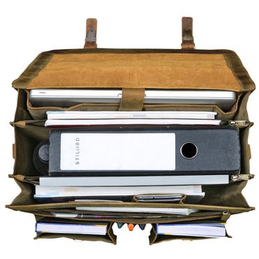 STILORD Hector Grote zakelijke lederen tas voor mannen Vintage schoudertas met 15,6 inch laptopvak Leren aktetas DIN A4 in XL formaat Kleur:maraska - bruin