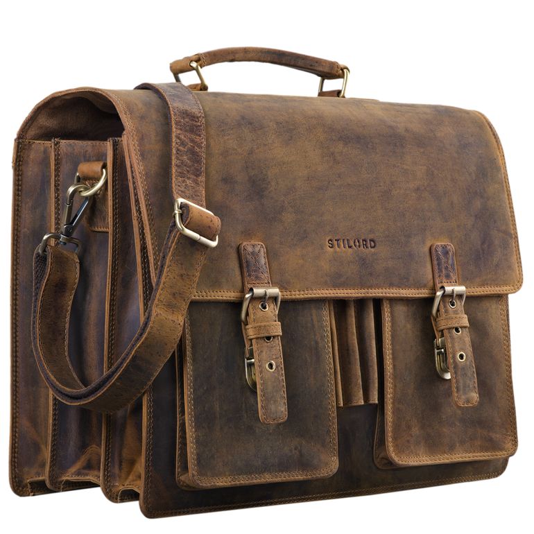 "Anton" Briefcase Bag Leather Vintage