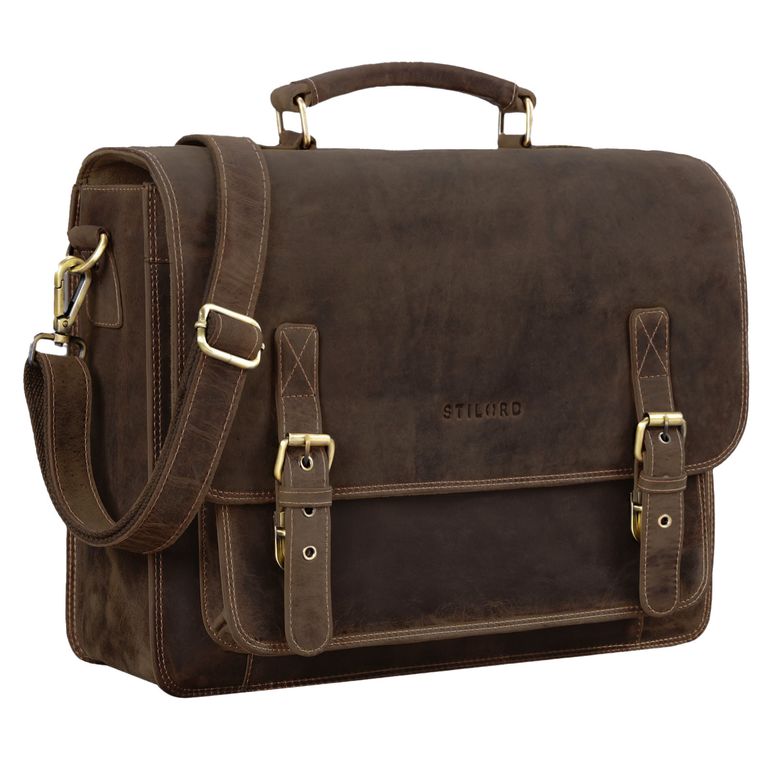 "James" Leather Business Briefcase Vintage