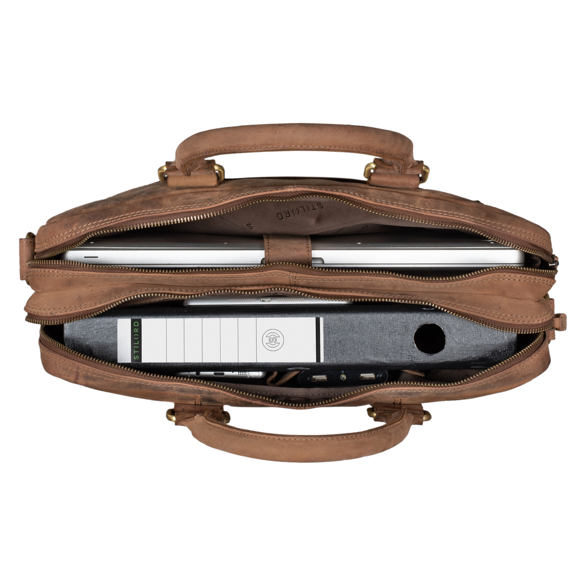 "Zacharias" Vintage Business Bag Leather STILORD