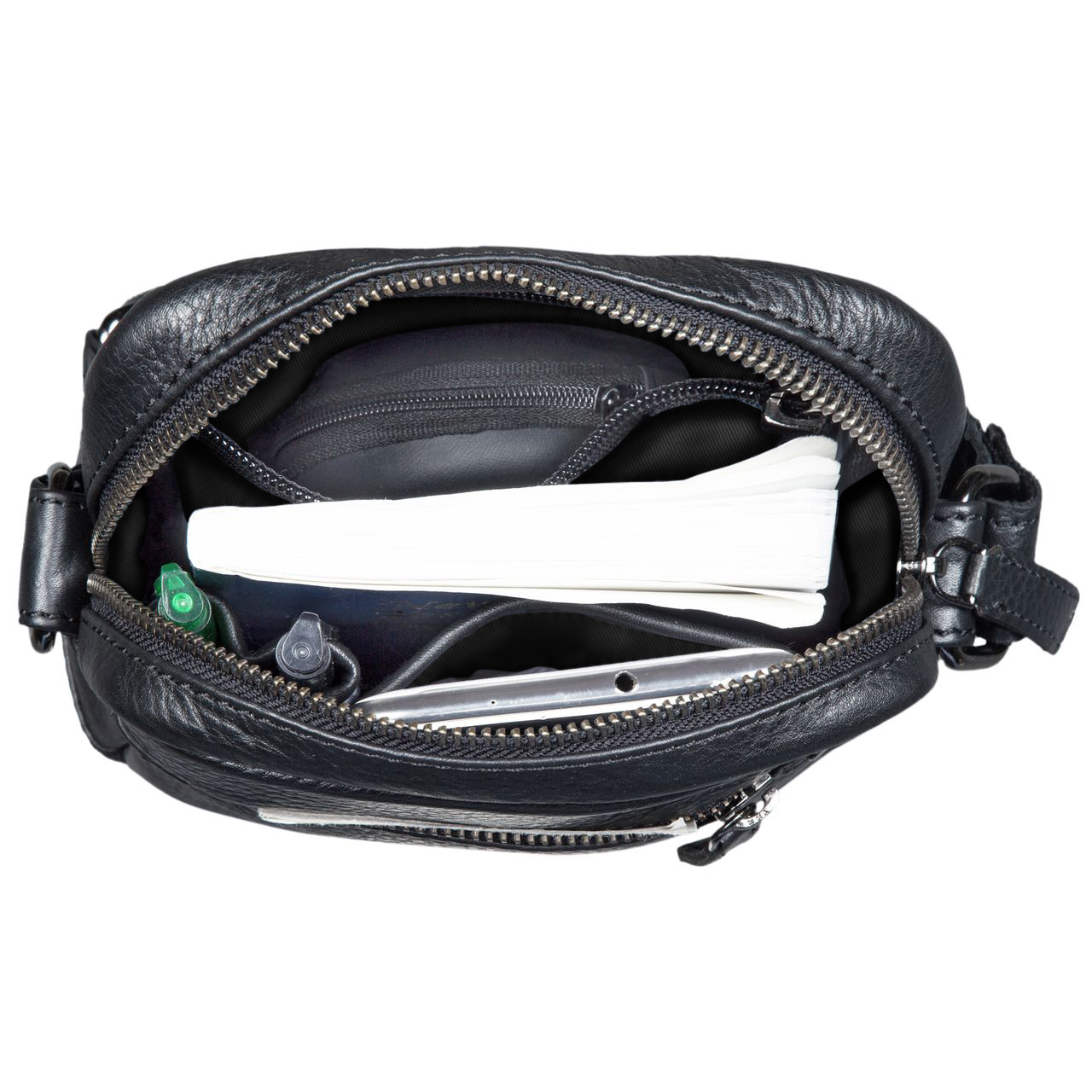 "Pepe" Mens Leather Cross Body Bag STILORD