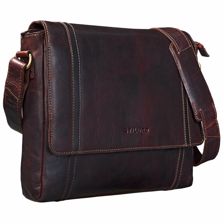 "Raffael" Vintage Messenger Bag kožený
