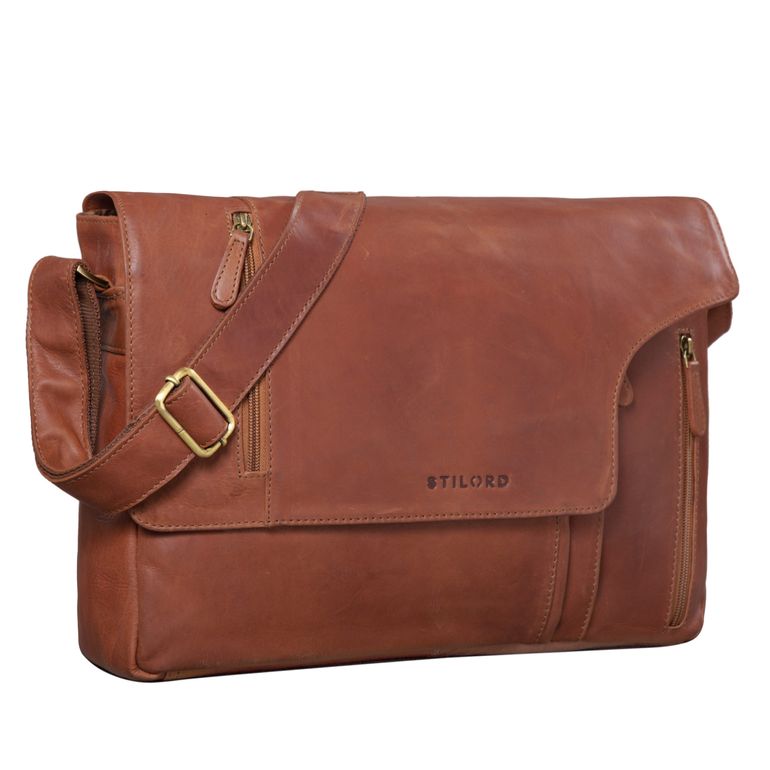 "Enrico" Mens Vintage Leather Satchel